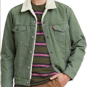 Levi's 🐢 Sherpa Trucker Jacket | Large | Thyme Green |